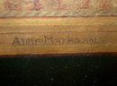 7238 Antique Oil on Canvas Portrait of Two Sisters signed Anne Marks