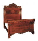 49.743 19th C. American 4 pc. Walnut & Burl Bedroom Suite