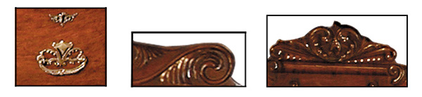 49.743 19th C. American 4 pc. Walnut & Burl Bedroom Suite
