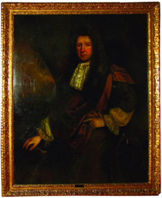 77.7358 17th C. Oil on Canvas Portrait of Sir John Morden