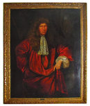 77.7358a 17th C. Oil on Canvas Portrait of Nathaniel Brand