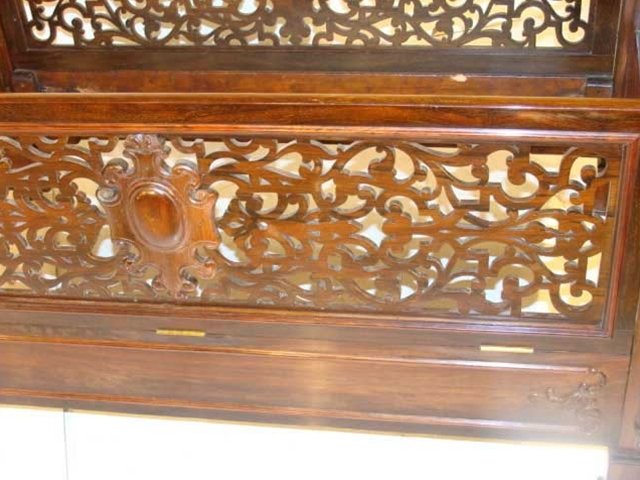 7270 Antique Victorian Rosewood Baby Crib by Alexander Roux