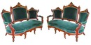 38.4942 Pair of 19th C. Walnut Victorian Sofas by John Jelliff