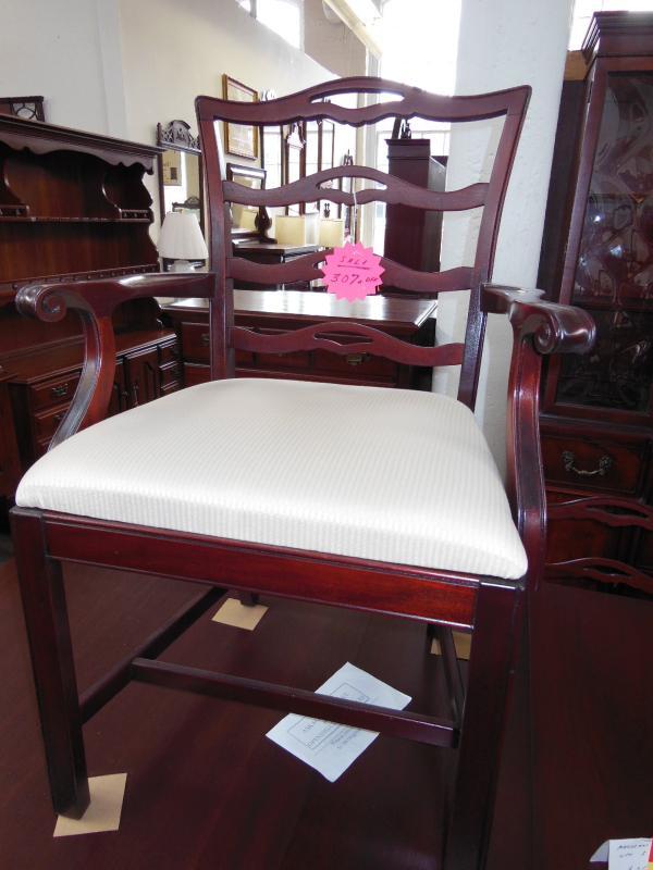 Two Mahogany armed chairs