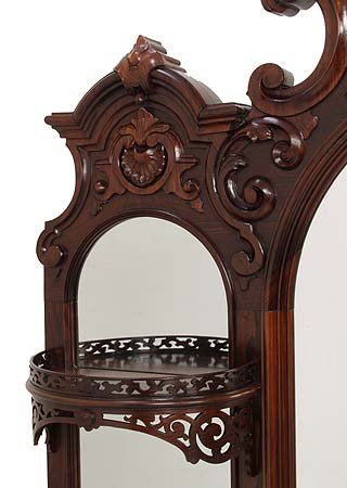 Rosewood Belter Marble Top Etagere
