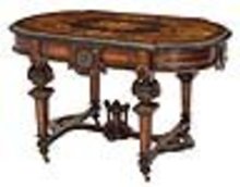 Inlaid Rosewood Center Table