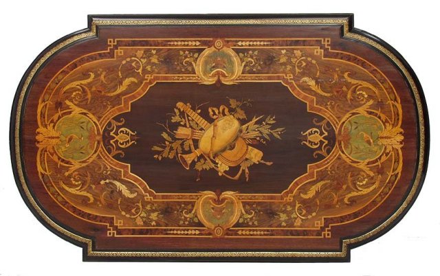 Inlaid Rosewood Center Table