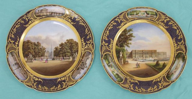 Pair of Scenic Painted Plates