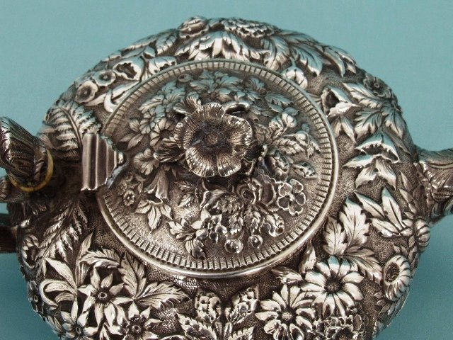 S. Kirk Victorian silver teapot