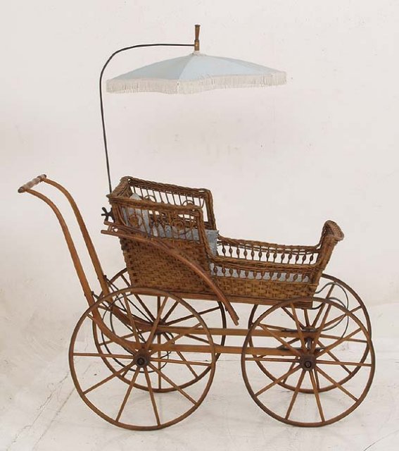 Wakefield wicker baby buggy