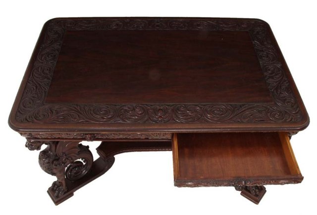 R.J. Horner mahogany partner's table