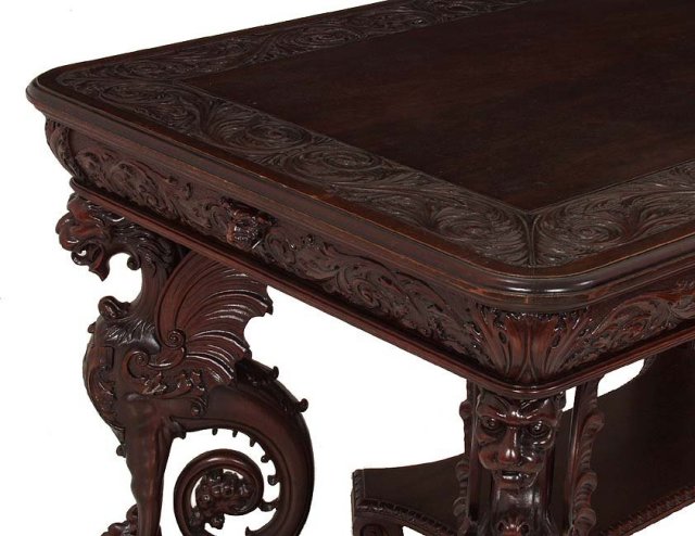 R.J. Horner mahogany partner's table