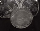 Huge cut glass basket