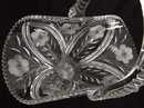 Huge cut glass basket