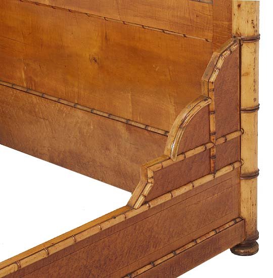 Victorian maple faux bamboo full size bed