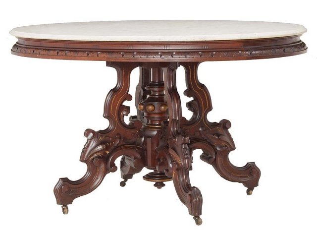 Massive walnut table by Thomas Brooks