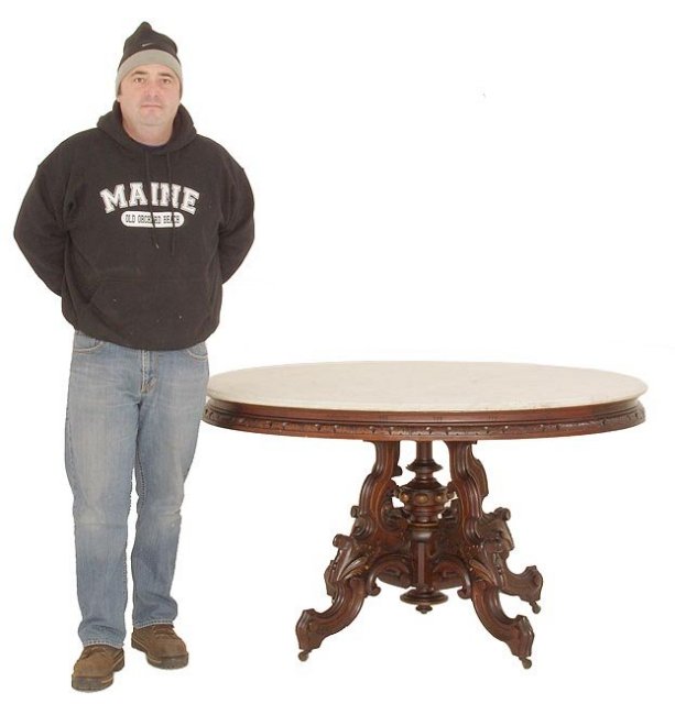 Massive walnut table by Thomas Brooks