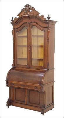 Rosewood Cylinder Secretary