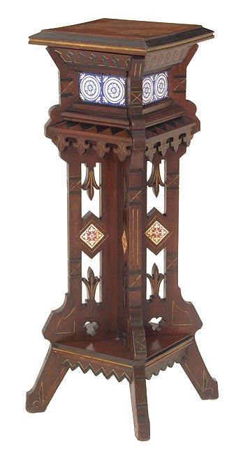 Gothic Walnut Pedestal