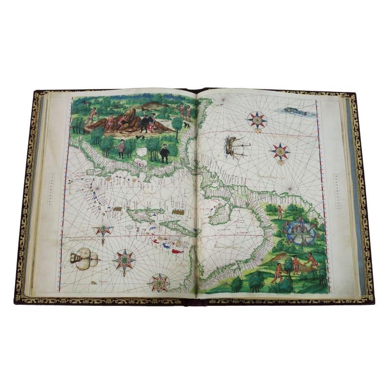 Atlas Vallard , unique facsimile limited edition maps