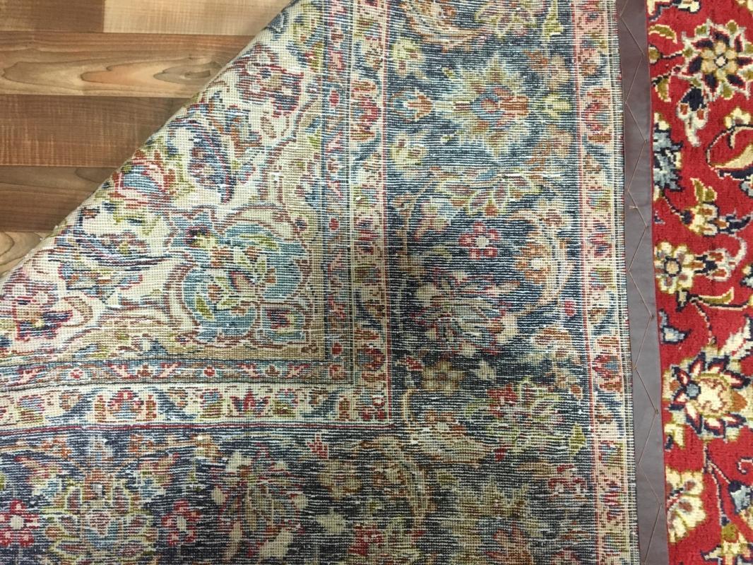 Antique Handmade Very Fine Isfahan Navy Wool Oriental Rug 8' x 12'