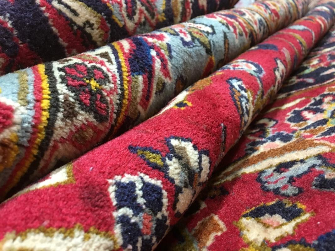 Vintage Handmade Kashan Navy Wool Oriental Rug 8'10 x 12'10