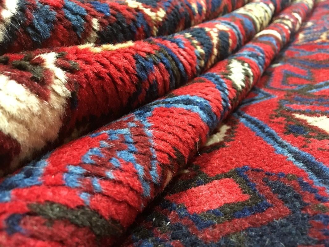 Vintage Handmade Heriz Red Wool Oriental Rug 6'10 x 9'5