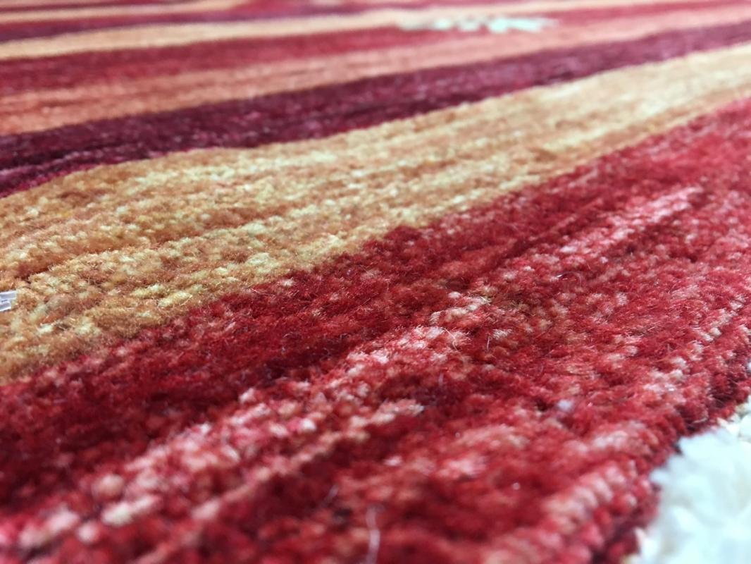 Vintage Handmade Gabbeh Red Wool Oriental Rug 6'1 x 9'4