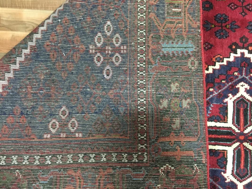 Vintage Handmade Josheghan Red Wool Oriental Rug 6'8 x 9'8