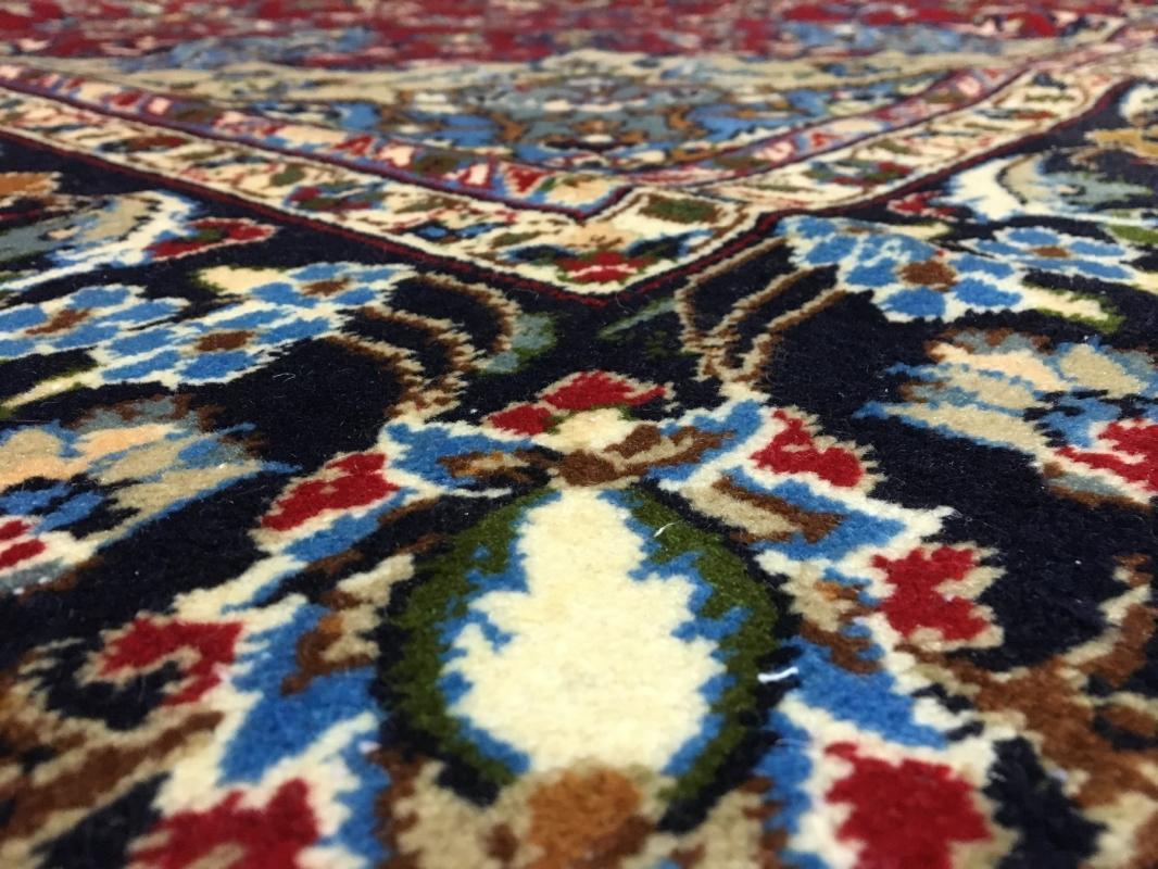 Vintage Handmade Isfahan Red Wool Oriental Rug 6'2 x 9'3