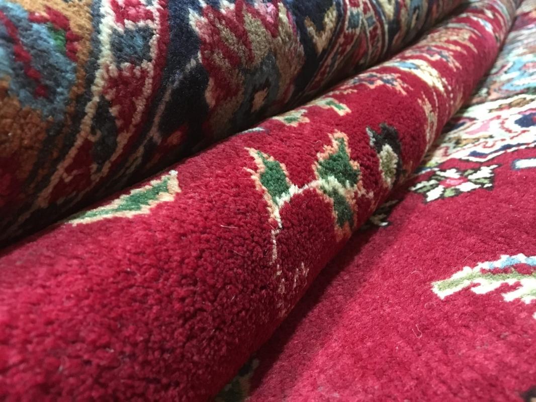 Vintage Handmade Kashan Blue Wool Oriental Rug 6'5 x 9'5