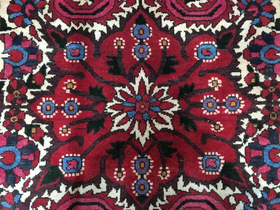 Vintage Handmade Kashan Red Wool Oriental Rug 6'2 x 10'