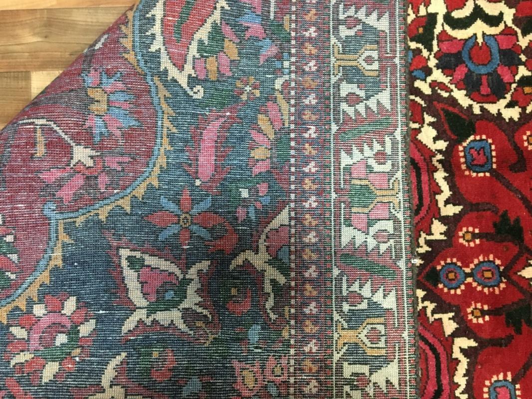 Vintage Handmade Kashan Red Wool Oriental Rug 6'2 x 10'