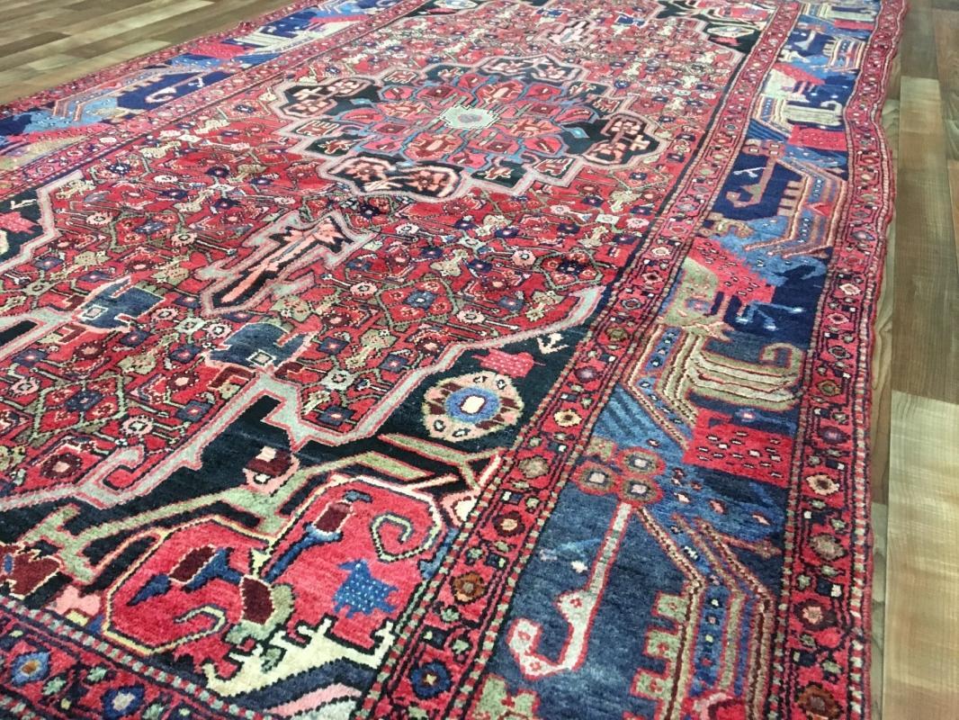 Vintage Persian Hamadan Red Oriental Runner 5'7 x 10'10