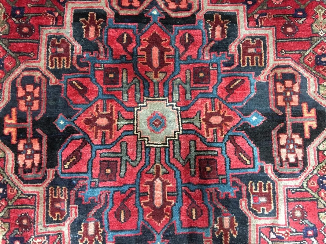 Vintage Persian Hamadan Red Oriental Runner 5'7 x 10'10