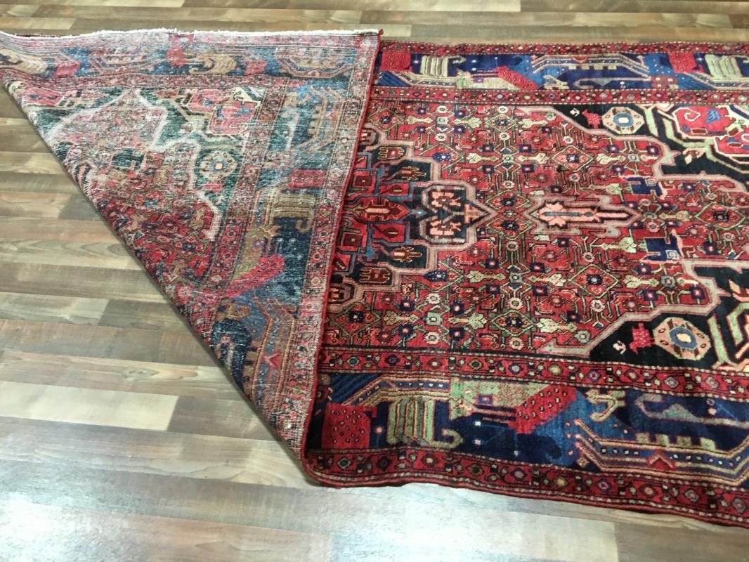 Vintage Persian Hamadan Red Oriental Runner 5'7 x 10'10