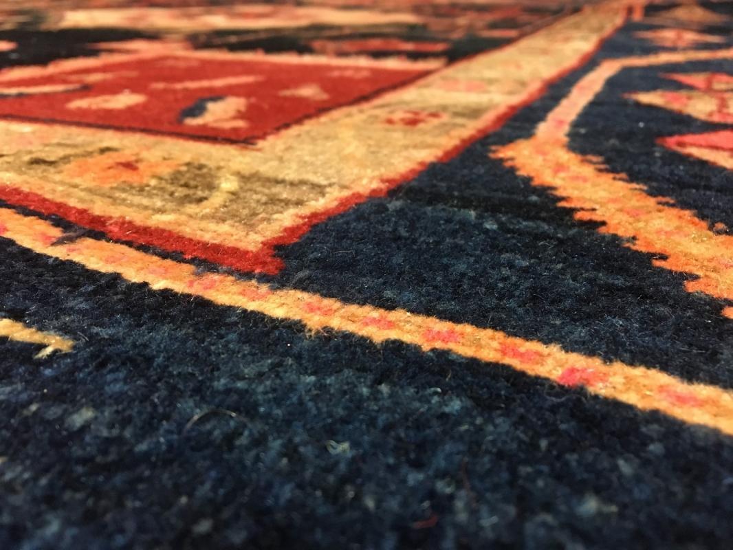 Handmade Vintage Persian Hamadan Red & Black Oriental Runner 5'1 x 8'