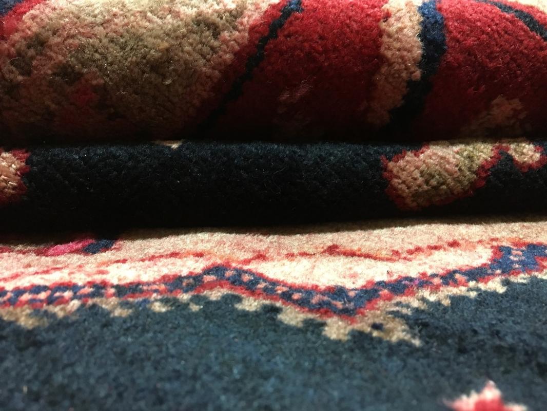 Handmade Vintage Persian Hamadan Red & Black Oriental Runner 5'1 x 8'