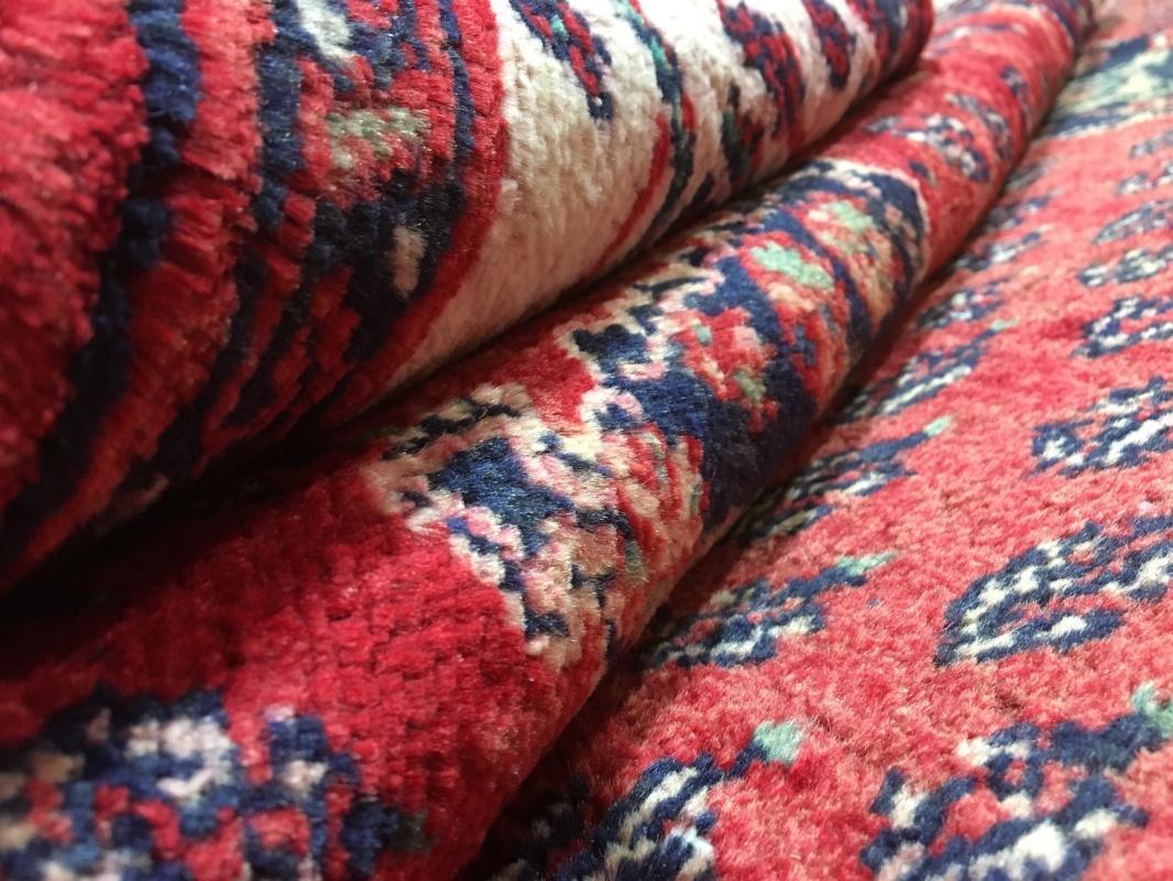 Vintage Handmade Hamadan Red Wool Runner Rug 3'3 x 7'9