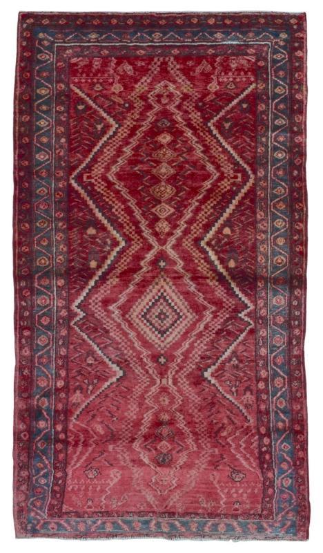 Handmade Vintage Persian Hamadan Oriental Area Rug 4'7 x 9'