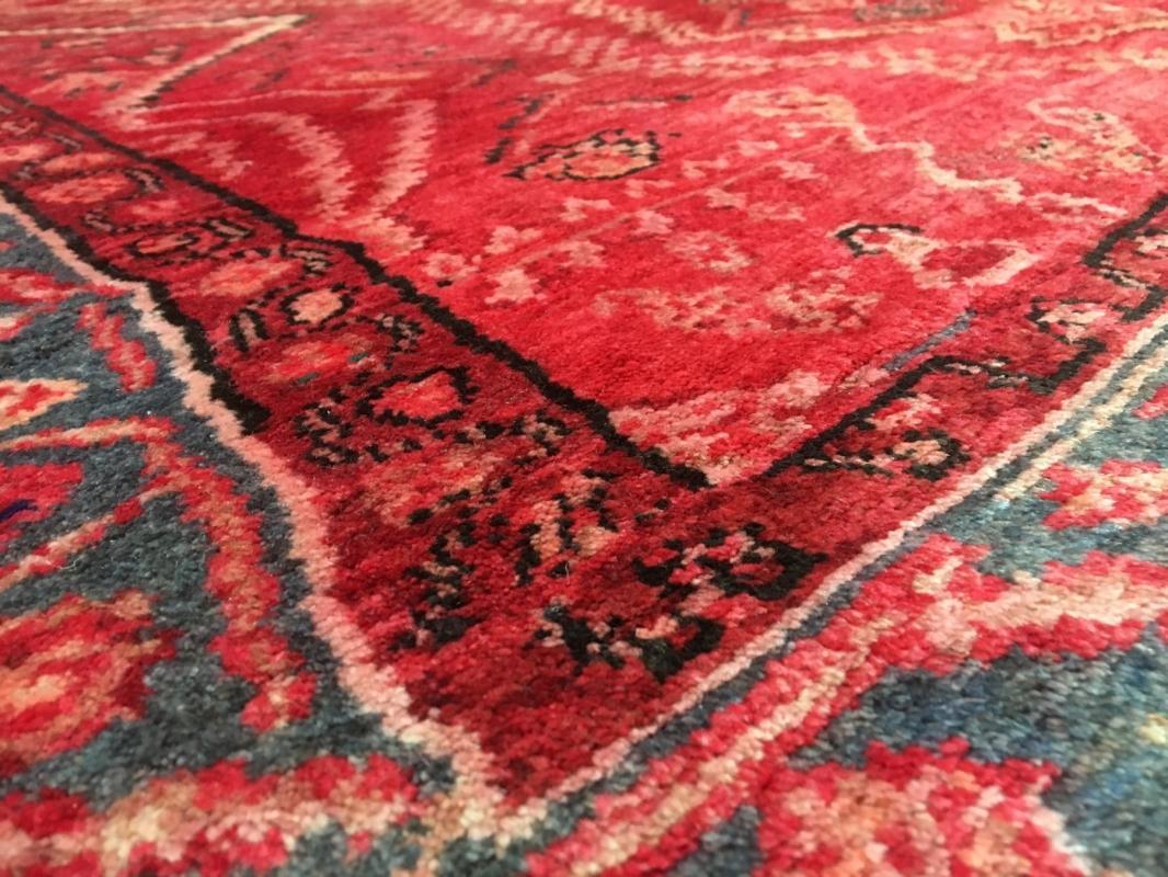 Handmade Vintage Persian Hamadan Oriental Area Rug 4'7 x 9'
