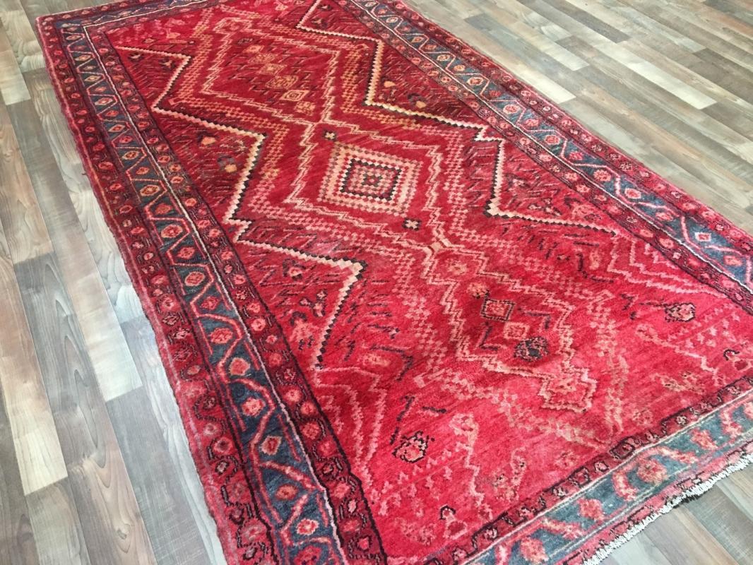 Handmade Vintage Persian Hamadan Oriental Area Rug 4'7 x 9'