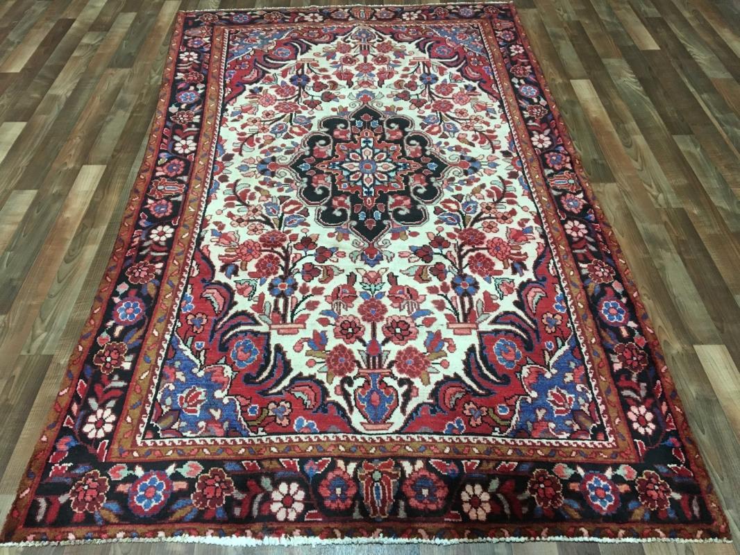 Handmade Vintage Persian Hamadan Oriental Area Rug 4'11 x 8'6