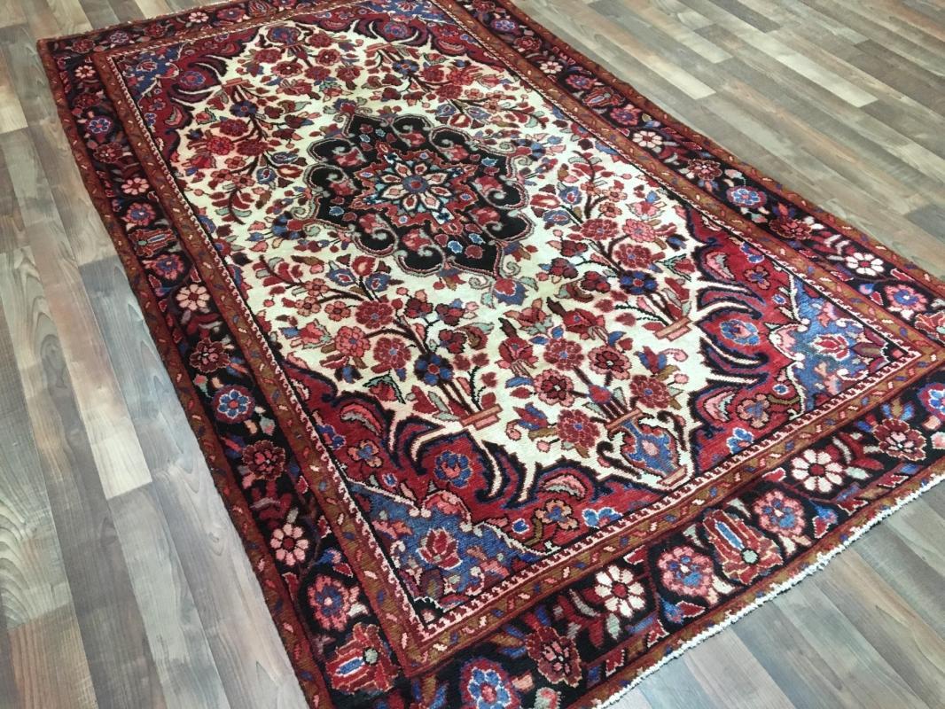 Handmade Vintage Persian Hamadan Oriental Area Rug 4'11 x 8'6