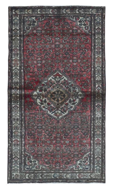 Handmade Vintage Persian Hamadan Oriental Area Rug 3'11 x 7'1