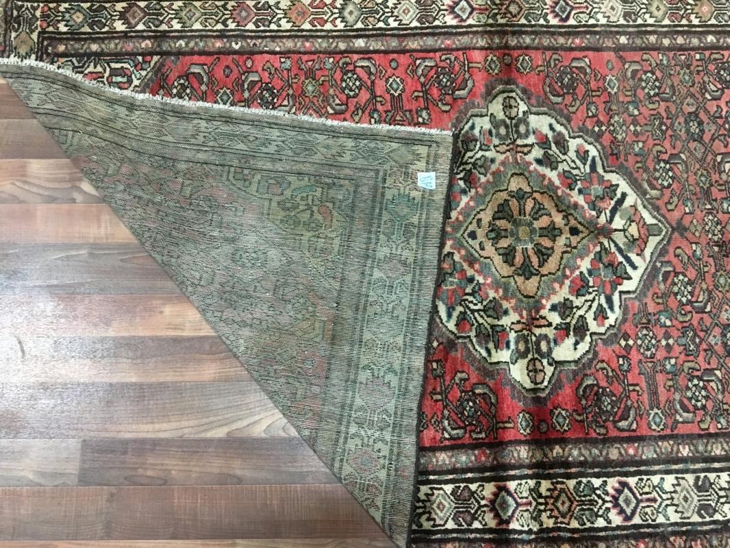 Handmade Vintage Persian Hamadan Oriental Area Rug 3'11 x 7'1