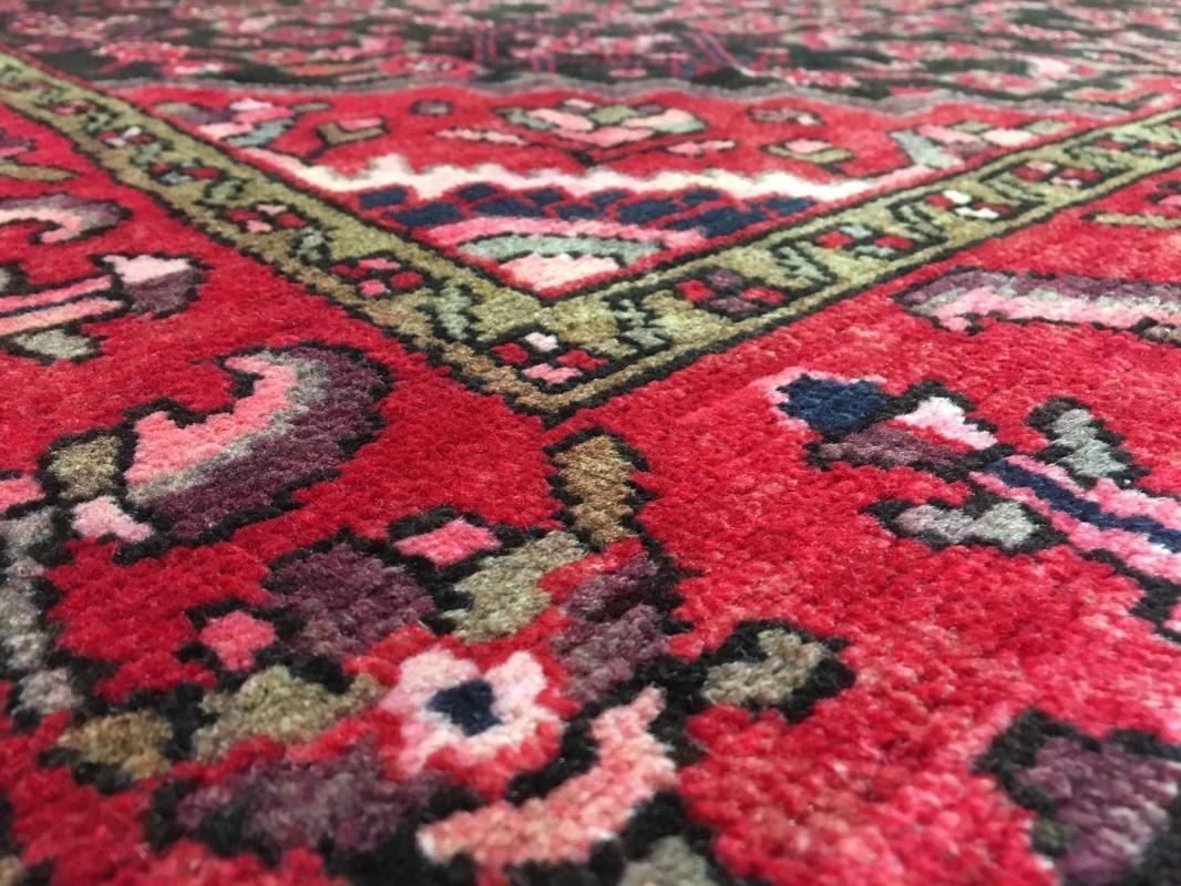 Handmade Antique Persian Hamadan Oriental Runner Rug 4'3 x 9'10
