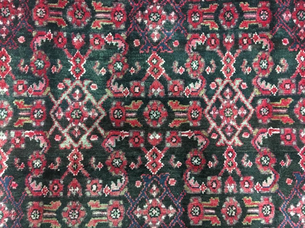 Handmade Antique Persian Hamadan Oriental Runner Rug 4'3 x 9'10
