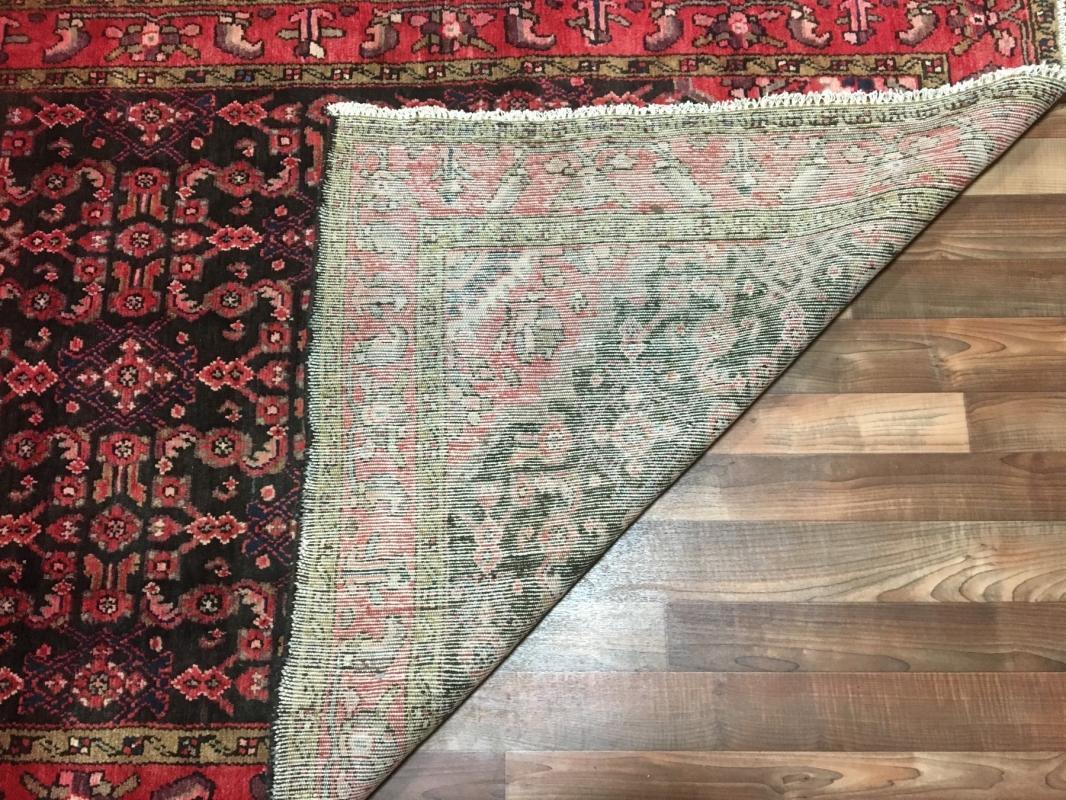 Handmade Antique Persian Hamadan Oriental Runner Rug 4'3 x 9'10