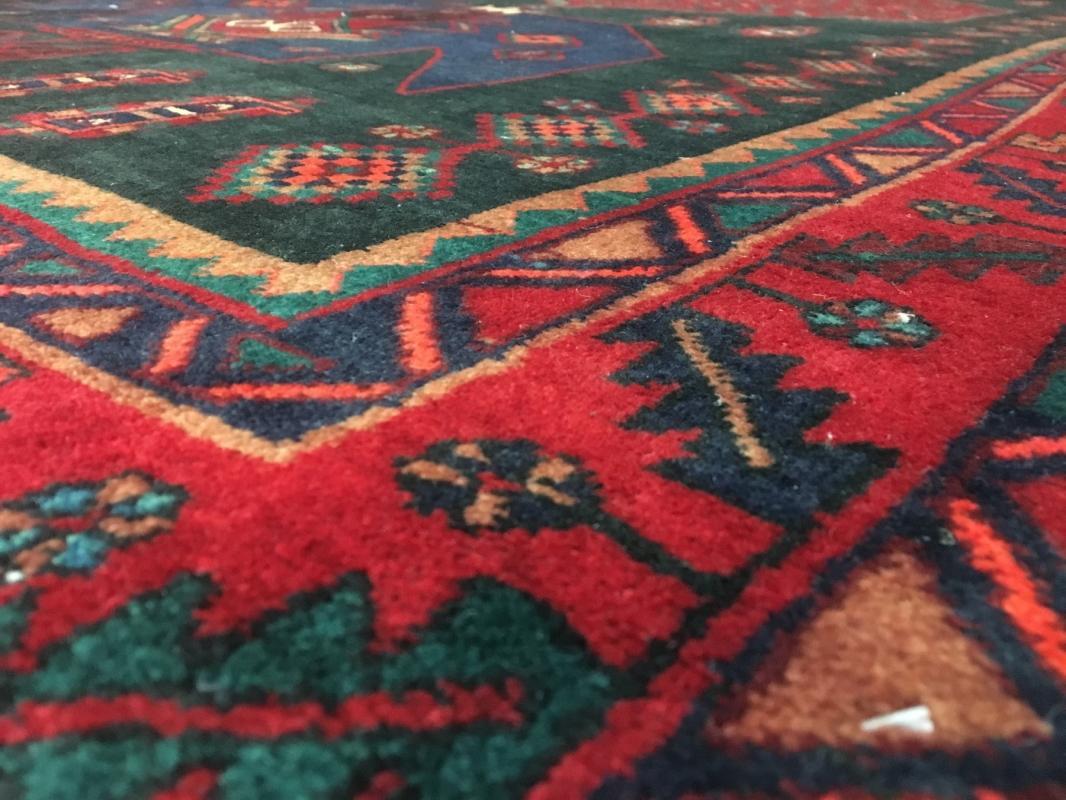 Handmade Vintage Persian Hamadan Oriental Runner Rug 4'9 x 10'4